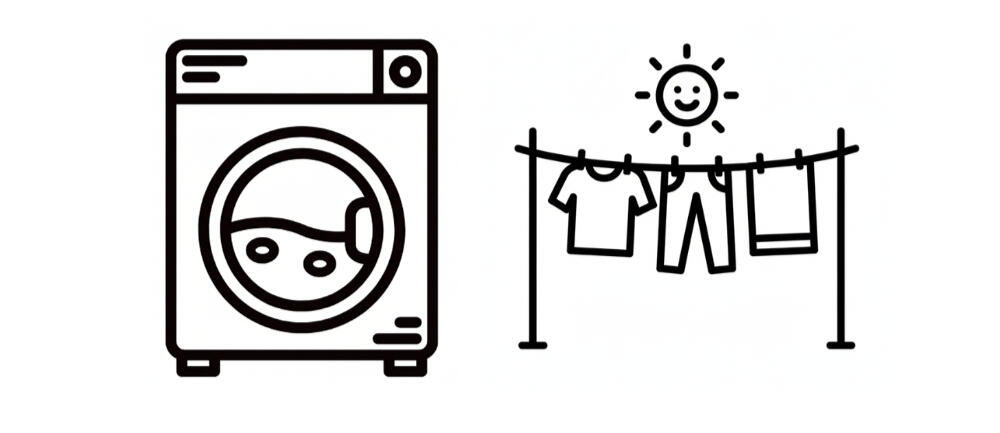 Machine Dry or Dry Outside